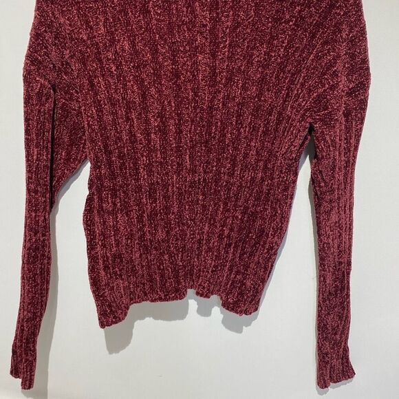 Pink Republic Women's Spiced Wine Chenille Quarter Zip Hooded Sweater Small NWT - Picture 10 of 10
